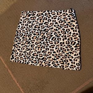 Leopard print skirt